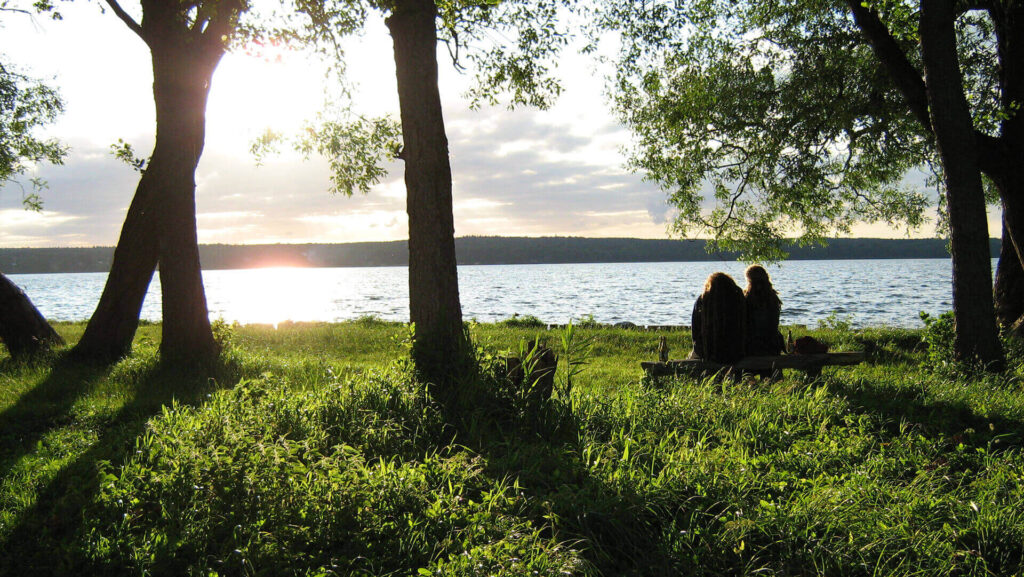 mennesker ved sø Guidede vandringer - Esrum Kloster & Møllegård